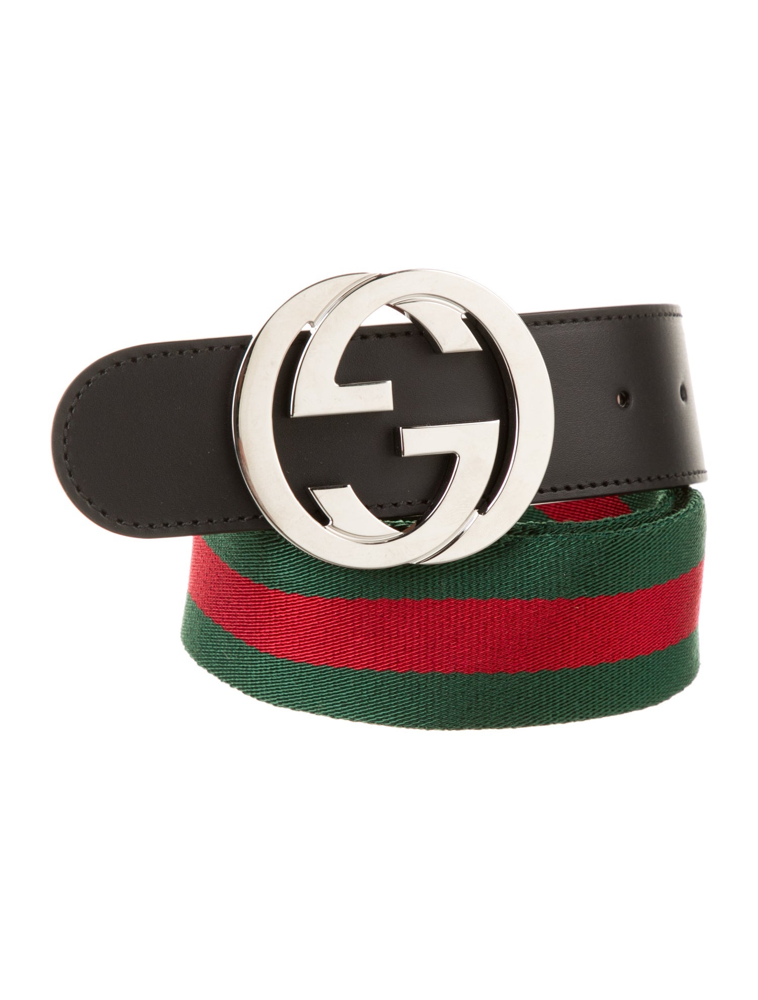 Gucci Web Accent Canvas Belt Kit